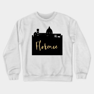 FLORENCE ITALY DESIGNER SILHOUETTE SKYLINE ART Crewneck Sweatshirt